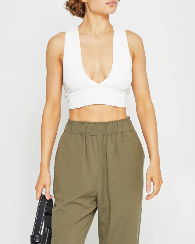 Savings Galore Sculpting Knit Deep V Tank