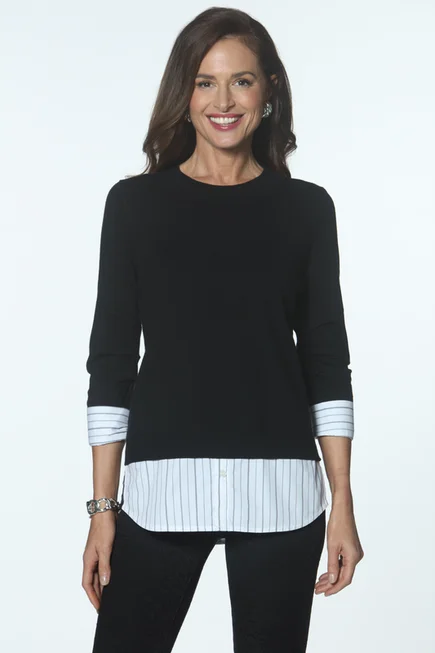 Price Drop Alert J'Envie Sport Sweater & Shirt Layered Look
