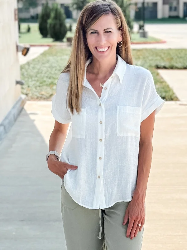 Low Cost Portland Button Down Top