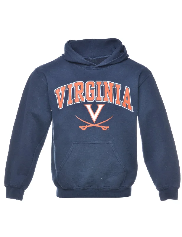 Bargain Alert Virginia Blue Printed Sweatshirt - M