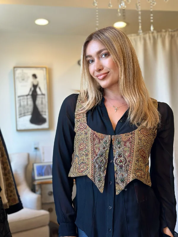 Weekend Discounts to Celebrate T.ba Jacquard Bolero Tzar Vest
