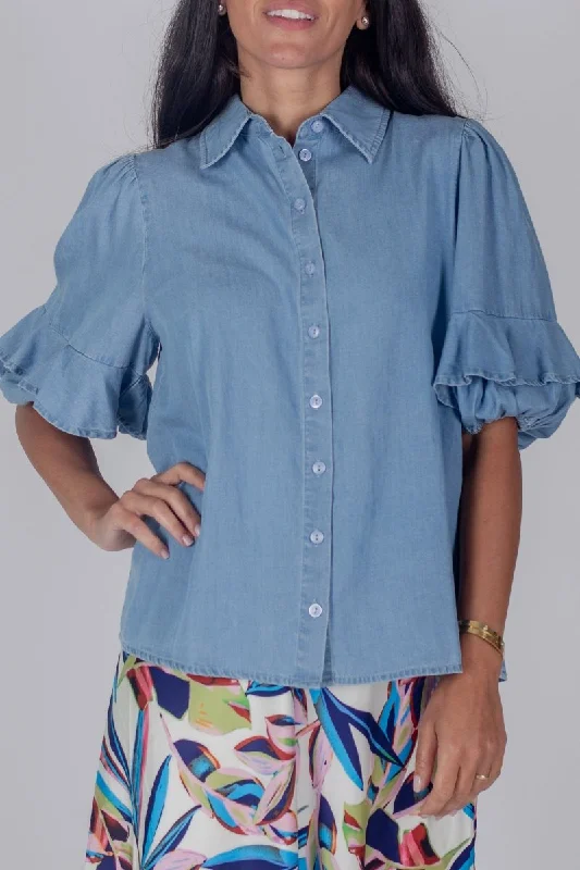 The Best Prices CASEY TOP (CHAMBRAY)
