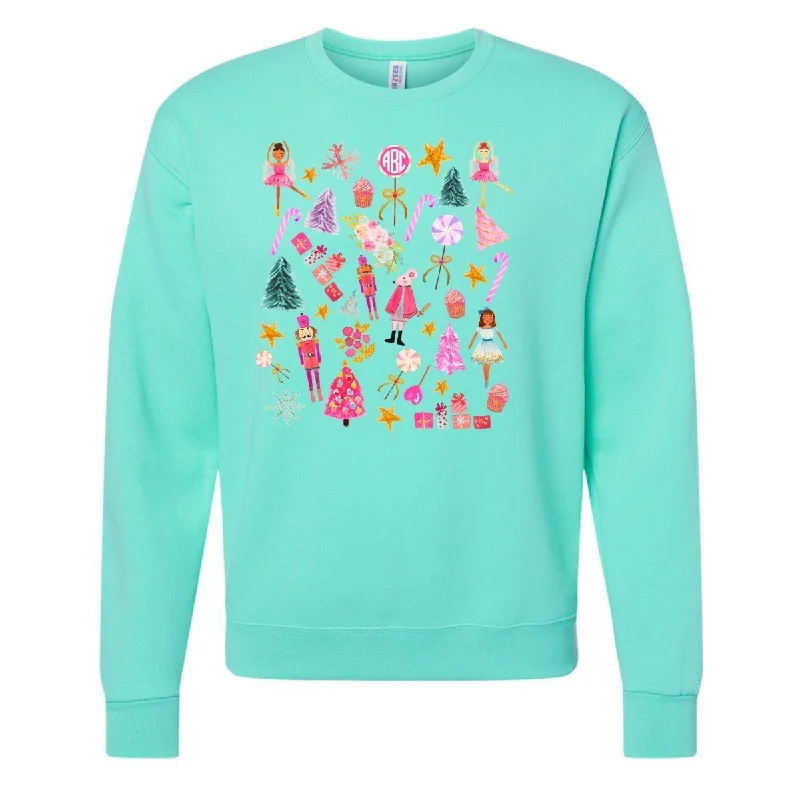 Weekend Deal Monogrammed 'Watercolor Nutcracker' Crewneck Sweatshirt