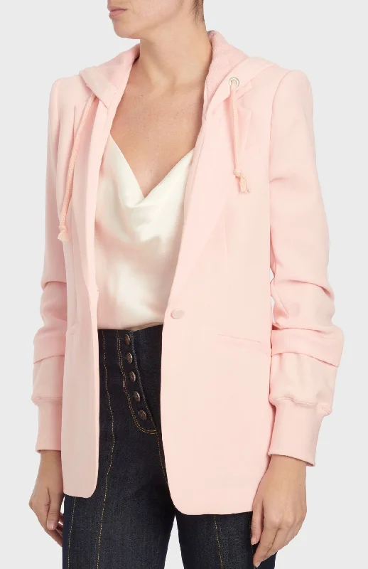Weekend Extravaganza: Shop Now Hooded Khloe Jacket in Pale Rose