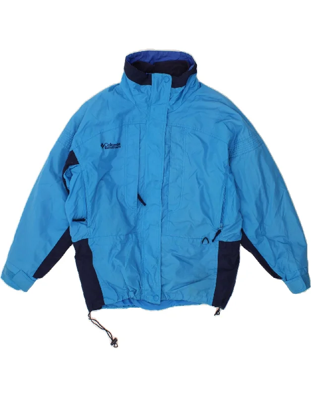 Value Deals COLUMBIA Womens Windbreaker Jacket UK 14 Medium Blue Colourblock Polyester Value Deals COLUMBIA Womens Windbreaker Jacket UK 14 Medium Blue Colourblock Polyester