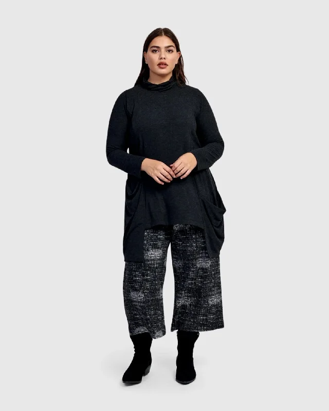 Stock Up Urban Engines Turtleneck Top, Graphite
