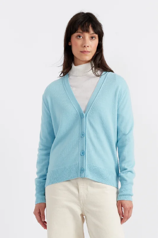 Act Now Powder-Blue Cashmere Cardigan