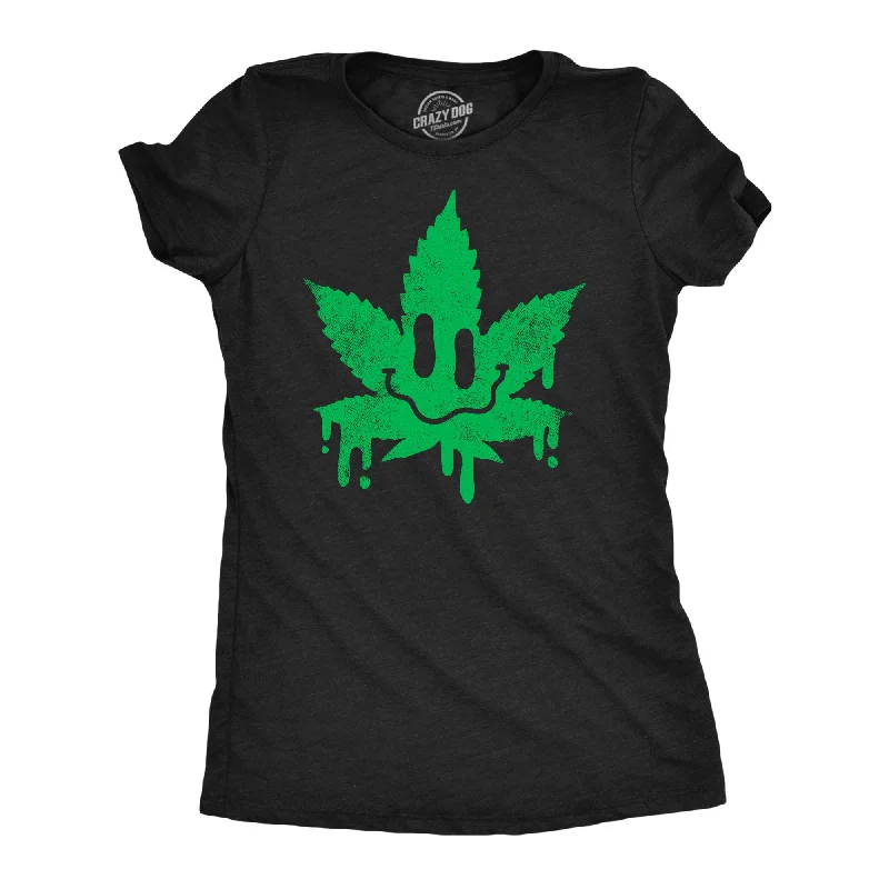 Lowest Price Dripping Pot Leaf Smile Women's T Shirt