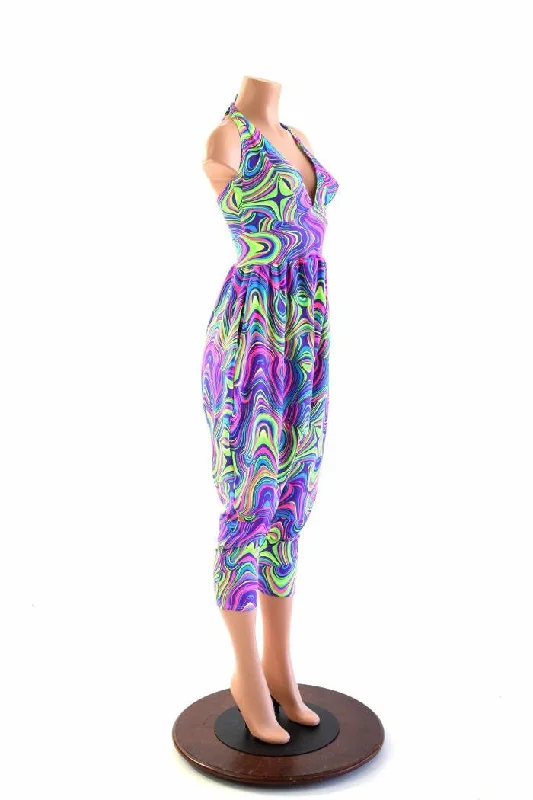 Stock Up and Save Halter Top Drop Crotch Harem Jumpsuit