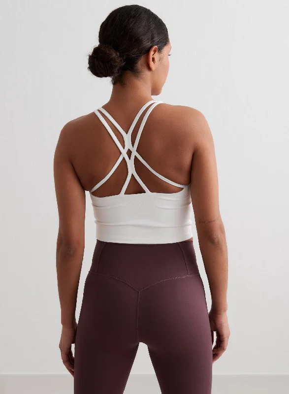 Super Deal White Sculpting Strappy Bralette