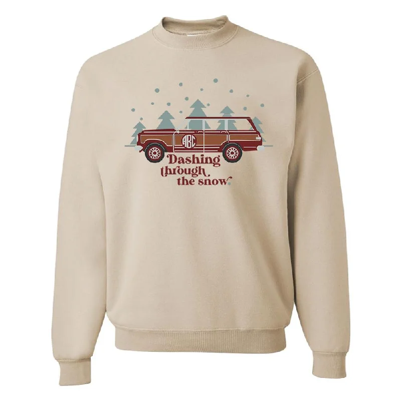 Weekend Specials to Grab Monogrammed 'Dashing Through The Snow' Crewneck Sweatshirt