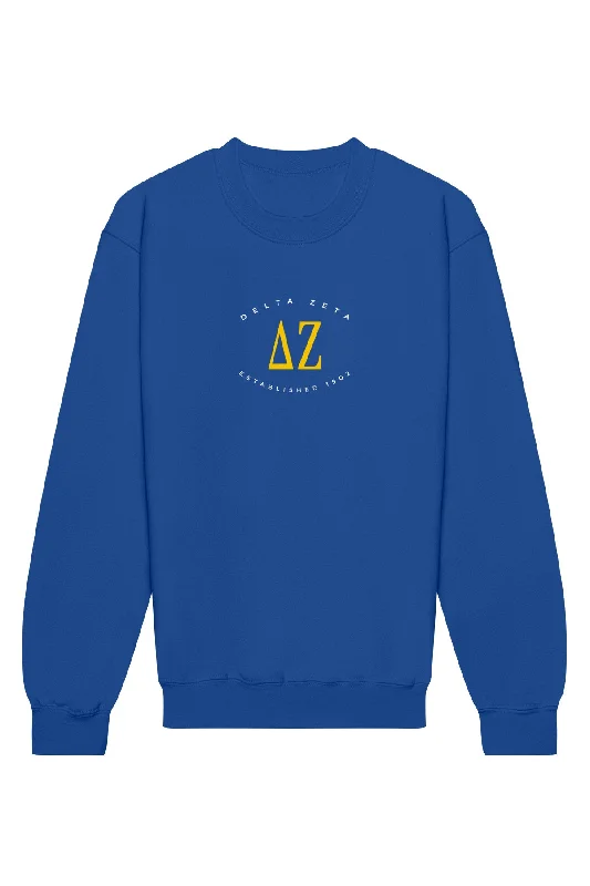 Weekend Savings Extravaganza Delta Zeta Emblem Crewneck Sweatshirt