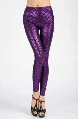 Bonus Offer Purple Mermaid Scale Leggings