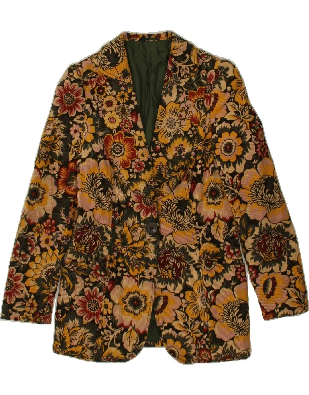 Unbeatable Prices VINTAGE Womens 1 Button Blazer Jacket UK 12 Medium Multicoloured Floral Unbeatable Prices VINTAGE Womens 1 Button Blazer Jacket UK 12 Medium Multicoloured Floral