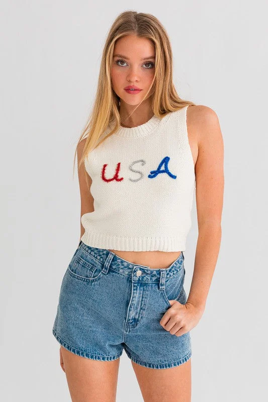Year-End Sale USA KNIT TANK TOP