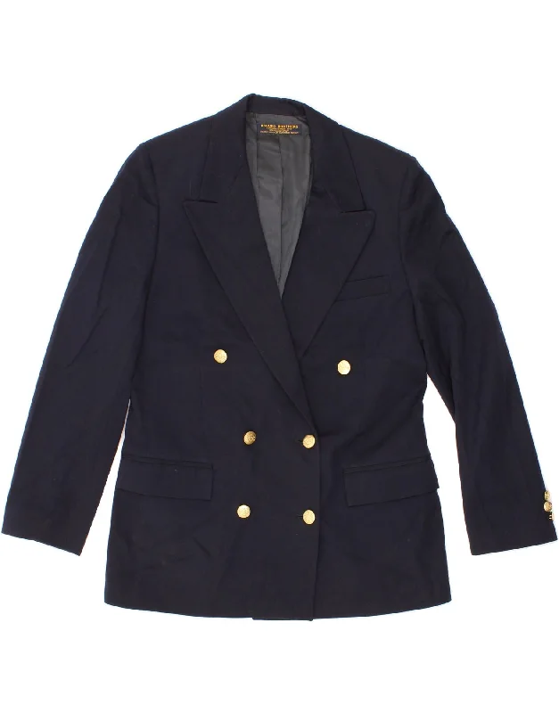 Deal Frenzy BROOKS BROTHERS Womens Double Breasted Blazer Jacket US 8 Medium Navy Blue Deal Frenzy BROOKS BROTHERS Womens Double Breasted Blazer Jacket US 8 Medium Navy Blue
