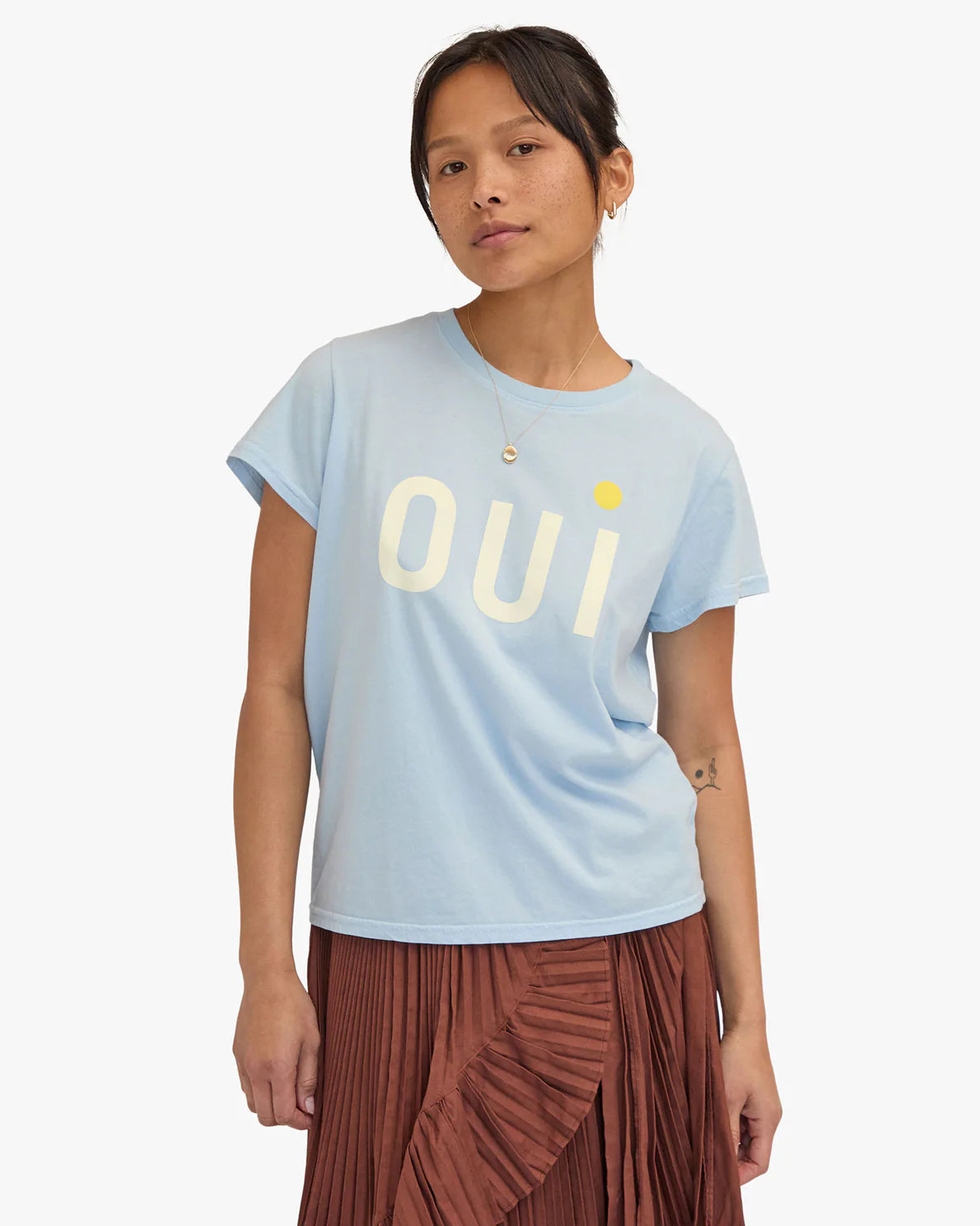 Weekend Steals Await Oui Classic Tee ~ Light Blue