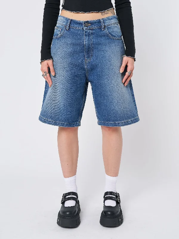 Price Cut Naida Star Blue Jorts