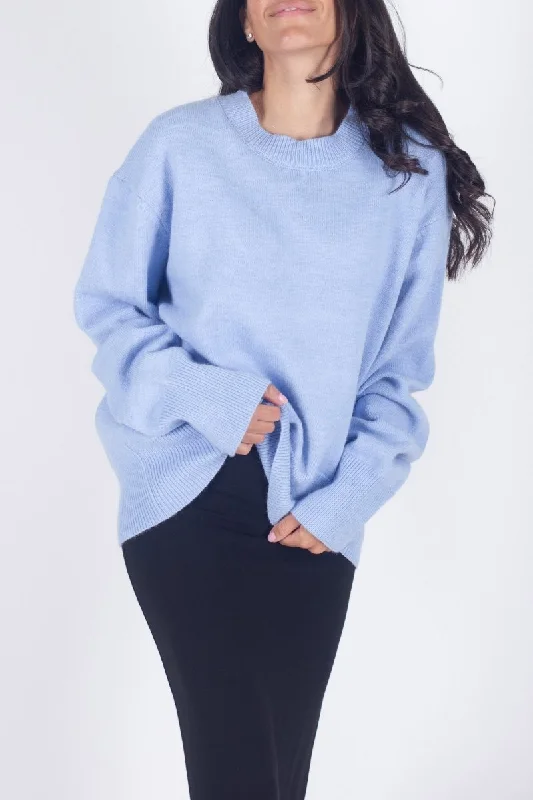 Don't Wait OVERSIZED SWEATER (LIGHT BLUE)