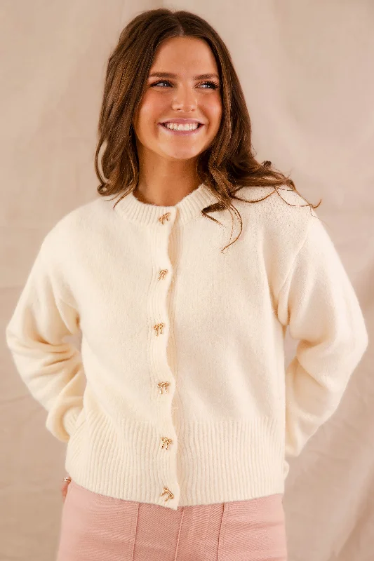 Savings Galore Totally Smitten Cardigan-Cream