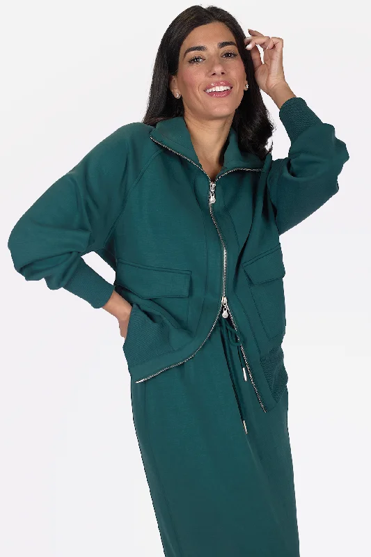 Take Advantage MINA ZIP UP JACKET (DARK GREEN)