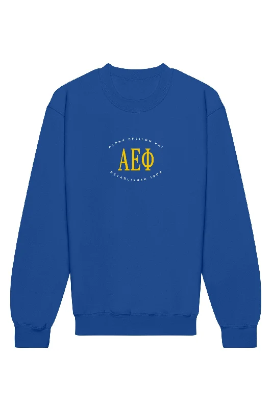Amazing Deals Alpha Epsilon Phi Emblem Crewneck Sweatshirt