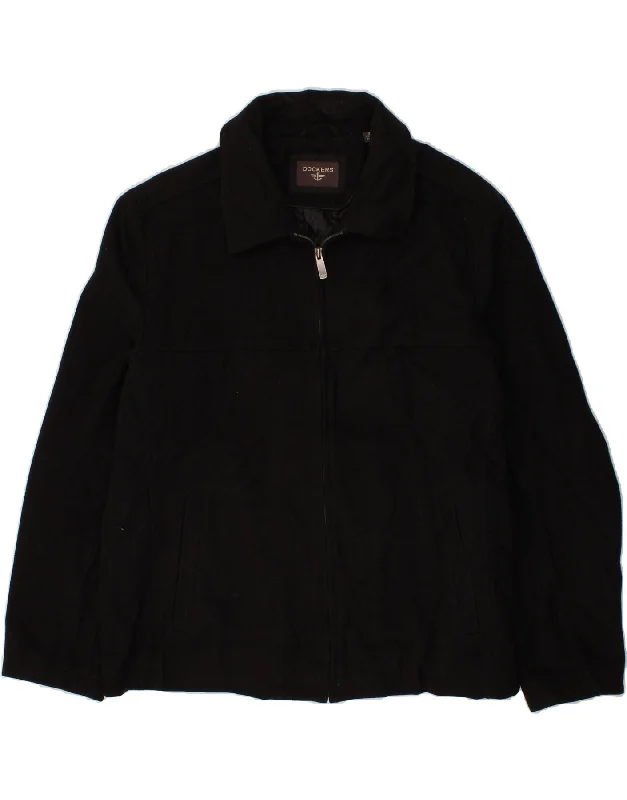 Final Clearance DOCKERS Womens Overcoat UK 18 XL Black Wool