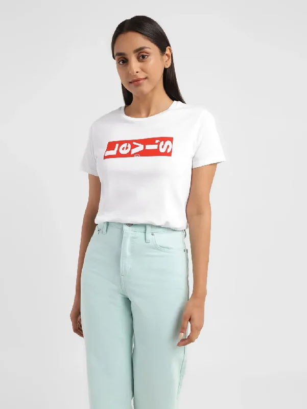 Special Discount Women's Brand Logo Crew Neck T-shirt