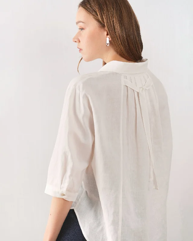 Markdowns Ines Tie Pleated Shirt
