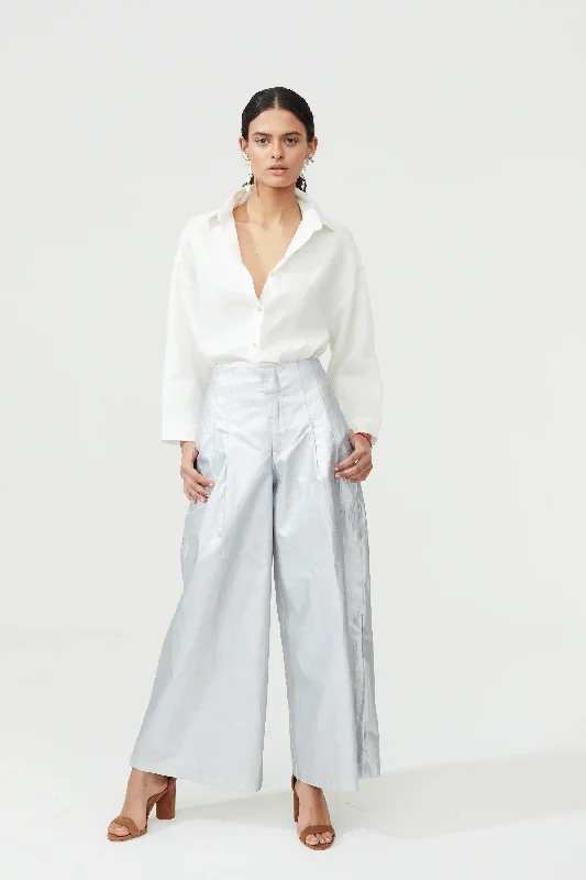 Online Only METALIC CULOTTE PANT