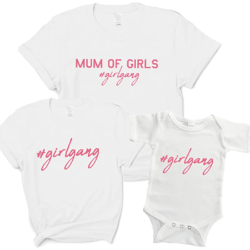 Unmissable Offer Mum Of Girls #Girlgang Matching T-Shirts/Bodysuits