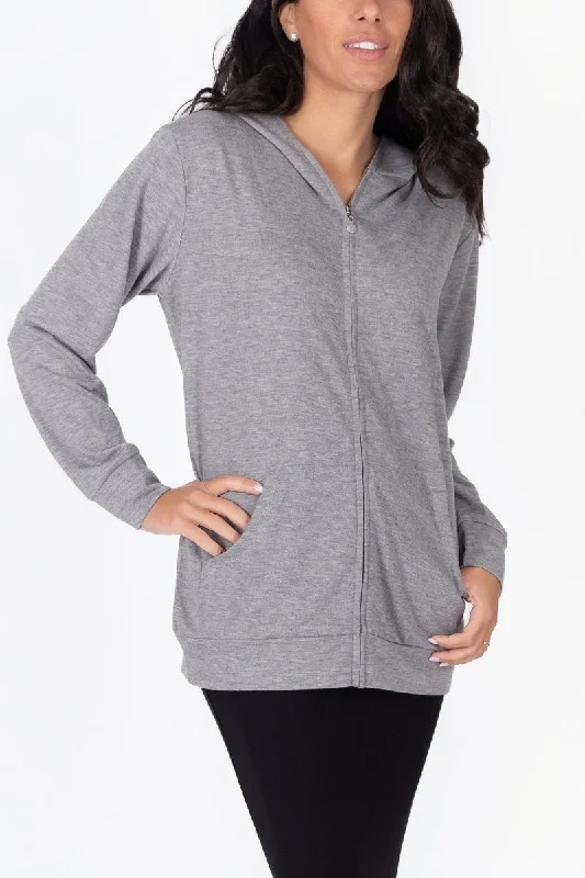 Weekend Bargains to Savor ZIP-UP CARDIGAN (GREY)