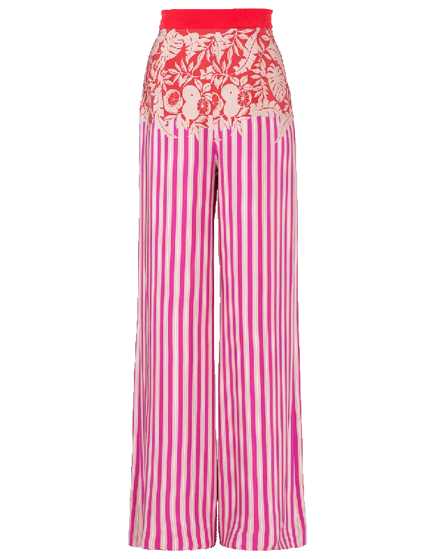 Super Sale High Waist Silk Crepe Wide Leg Pant
