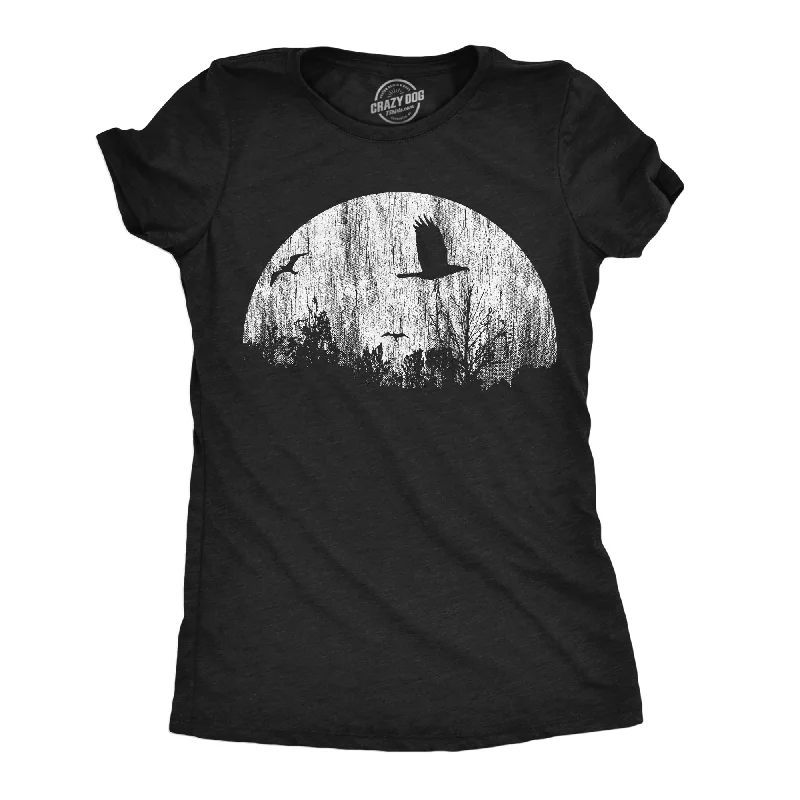 Deep Savings Moon Birds Women's T Shirt