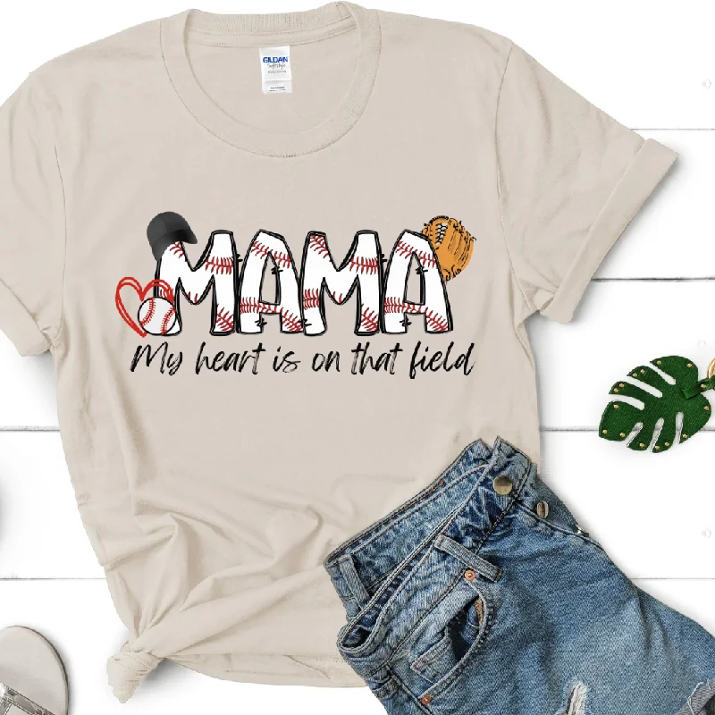 Super Bargain Custom sports my heart on that field tshirt