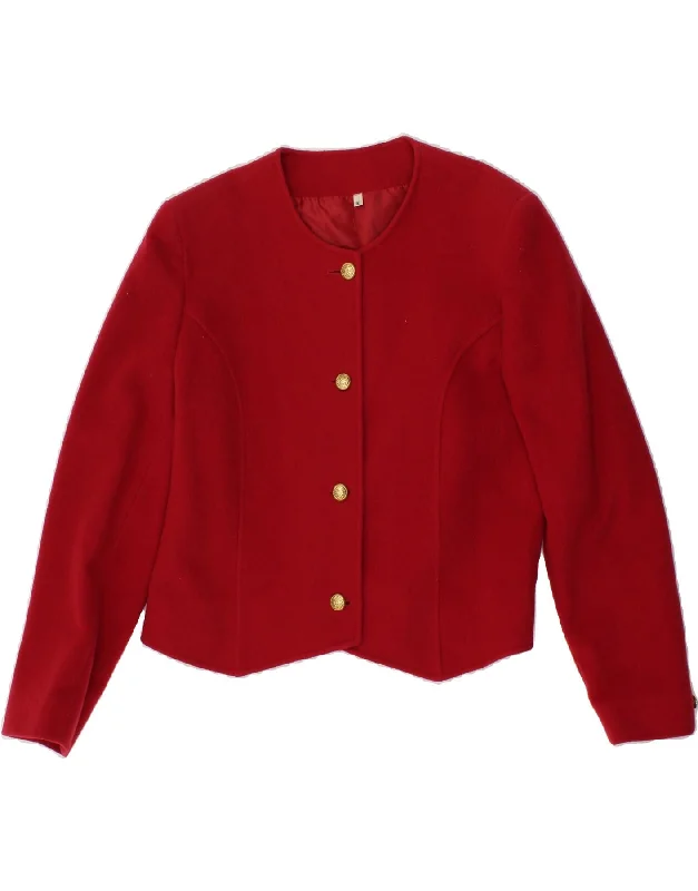 Loyalty Reward VINTAGE Womens 4 Button Blazer Jacket UK 16 Large Red Wool