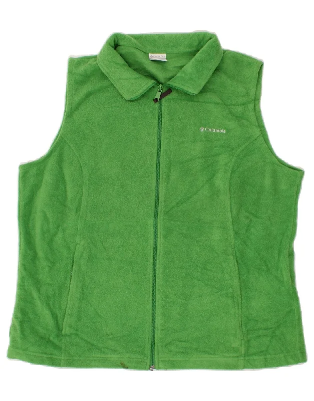 Exclusive Offer COLUMBIA Womens Fleece Gilet UK 18 XL Green Polyester