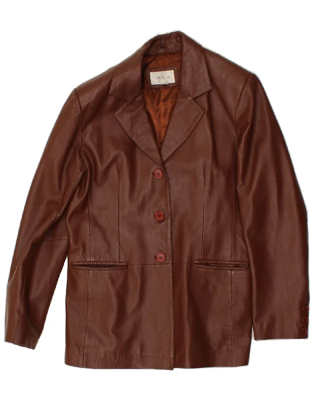 Big Discounts SASHA Womens Leather Jacket UK 16 Large  Brown Leather