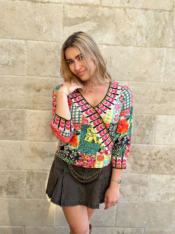 Price Slash Aldo Martins Front And Back V Neck Blouse