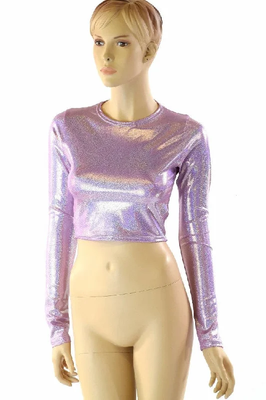 One-Day Only Lilac Crew Neck Crop Top