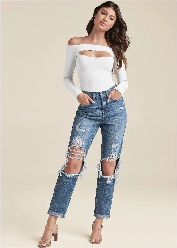 Today’s Deal New Vintage Boyfriend Jeans - Medium Wash