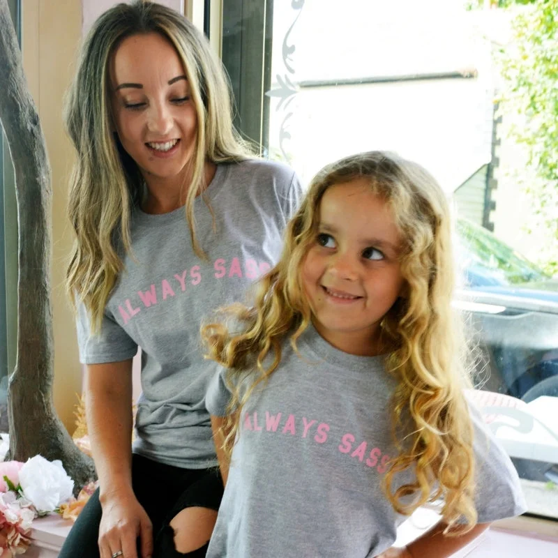 Crazy Savings Always Sassy Matching Heather Grey T-Shirts