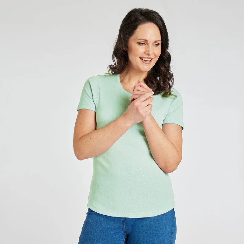 Buy Now Ladies Essential Crew Neck Tee Mint