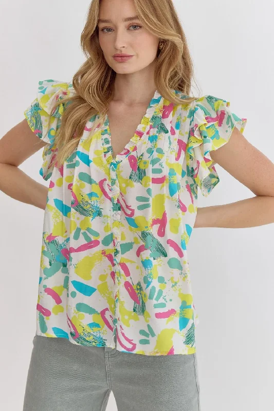 Lowest Rates Lemon Aqua Blouse