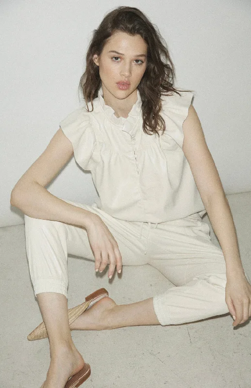 Super Discount Safir Top in Cream