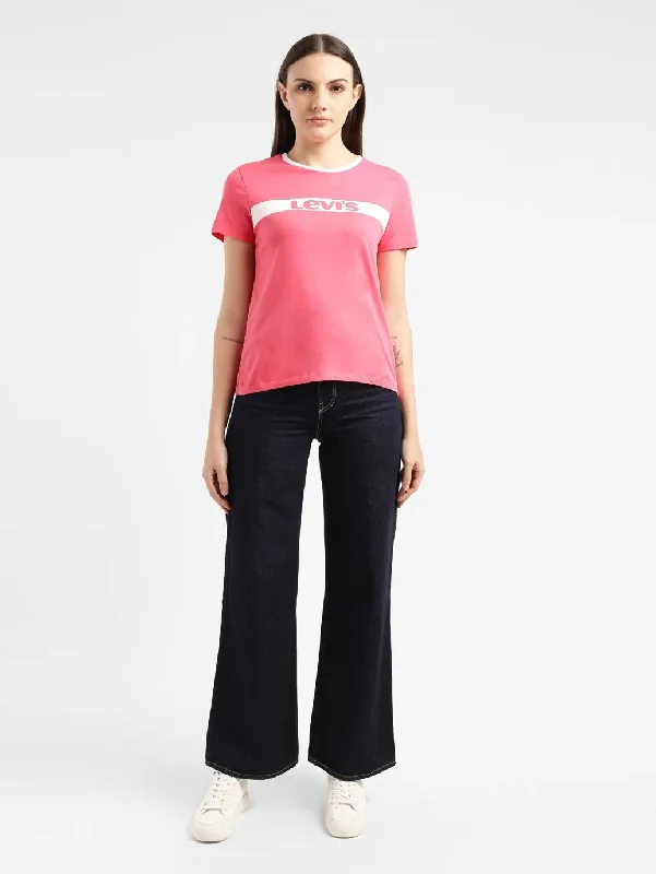 Great Deals Women's Brand Logo Crew Neck T-shirt