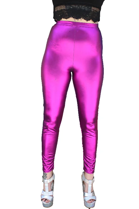Act Now Metallic Purple Leggings
