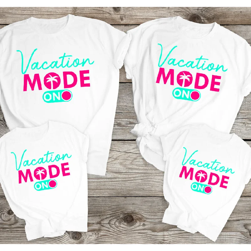 Extra Discount Vacation Mode- On Family Matching White T-Shirts