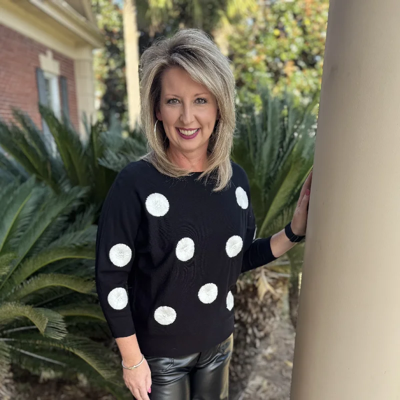 Lowest Price Demi Dot Sweater | Black