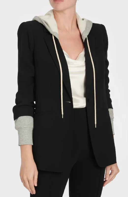 Weekend Bargains Just for You Hooded Khloe Jacket in Black